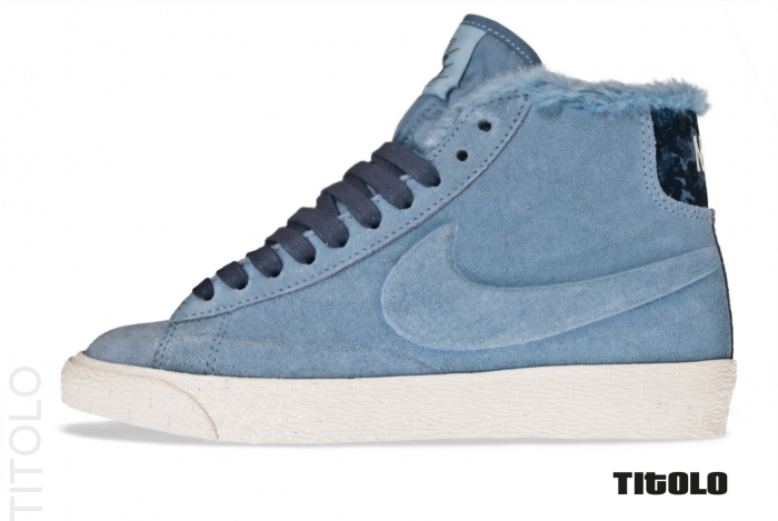 Nike Wmns Blazer Mid Premium Blue Grey Obsidian 2
