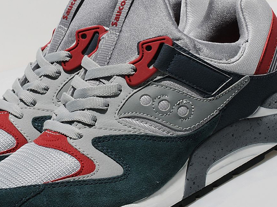 Saucony Grid 9000 - Grey - White - Red