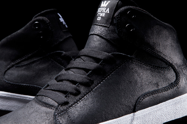 Supra Society Mid Black Waxed Suede 1