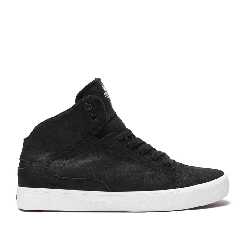 Supra Society Mid Black Waxed Suede 2