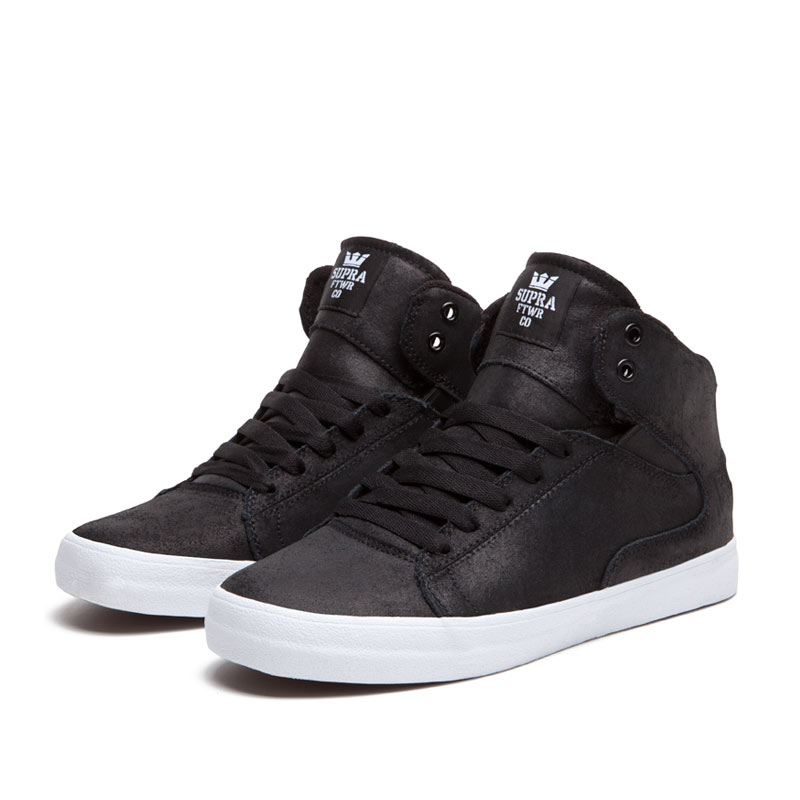 Supra Society Mid Black Waxed Suede 3