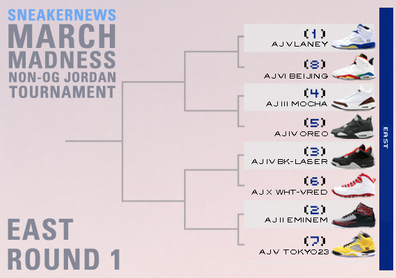 Sneaker News March Madness Non-OG Air Jordan Tournament - Round 1 Voting | East