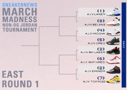 Sneaker News March Madness Non-OG Air Jordan Tournament – Round 1 Voting | East