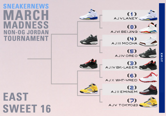 Sneaker News March Madness Non-OG Air Jordan Tournament - Sweet 16 Voting | East