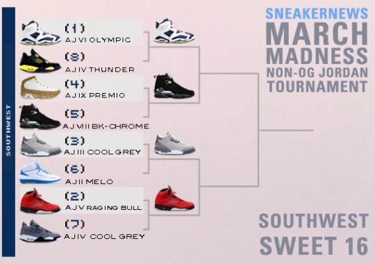 Sneaker News March Madness Non-OG Air Jordan Tournament – Sweet 16 Voting | Southwest