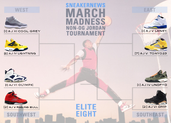 Sneaker News March Madness Non-OG Air Jordan Tournament – Elite Eight Voting