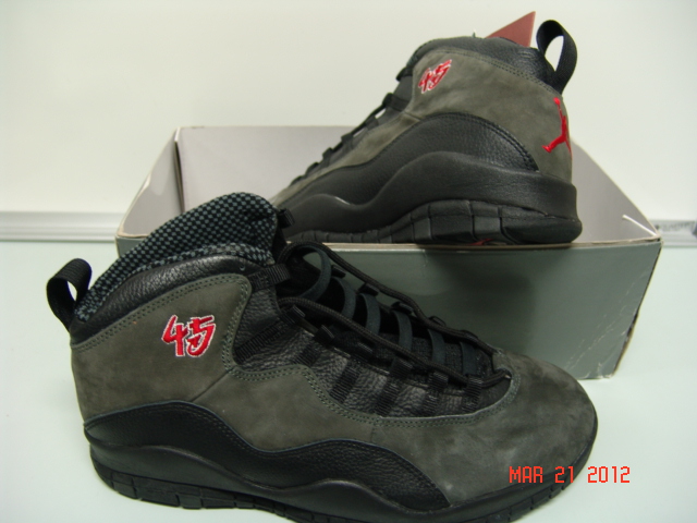 Air Jordan X Shadow Og Autographed 45 Sample 05