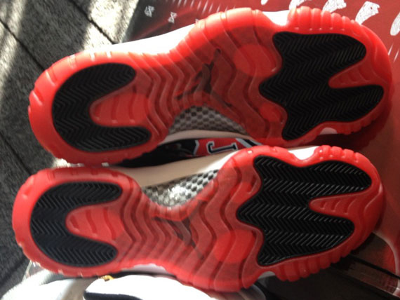 jordan 11 bred bottom