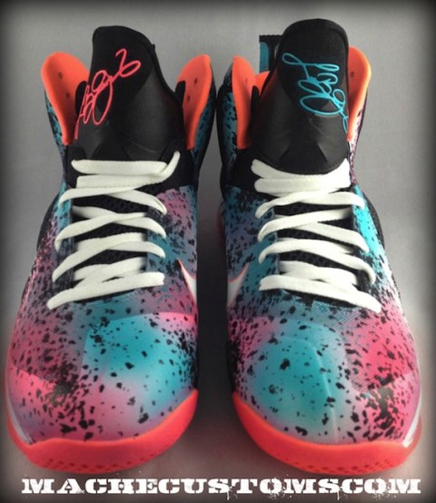 Nike LeBron 9 'Flamingo' Customs By Mache - SneakerNews.com