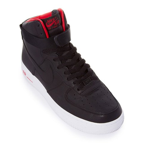 Nike Air Force 1 High Premium - Black - White - Red - SneakerNews.com