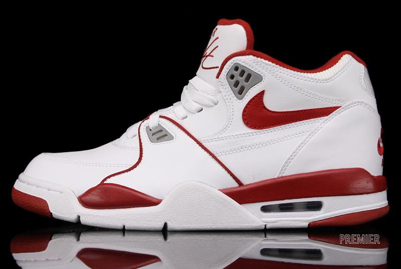 Nike Air Flight 89 White Varsity Red Wolf Grey 1