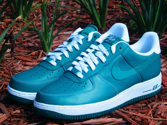 white and teal nikes