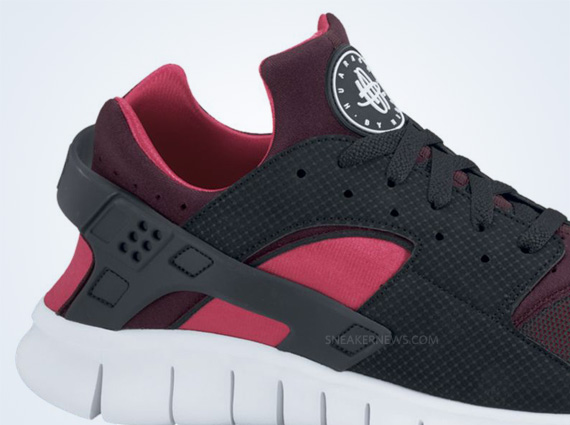 Nike Huarache Run - Black - Red Mahogany - Scarlet Fire SneakerNews.com