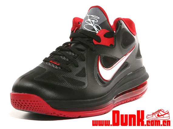 Nike Lebron 9 Low Black White Sport Red 3