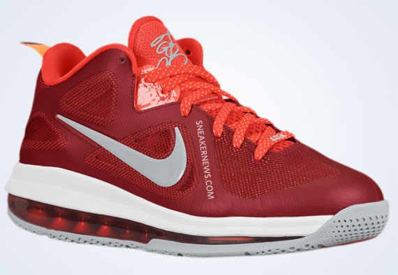 Nike Lebron 9 Low Team Red Challenge Red Wolf Grey 1