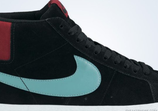 nike sb blazer mid black sea crystal april 2012 4