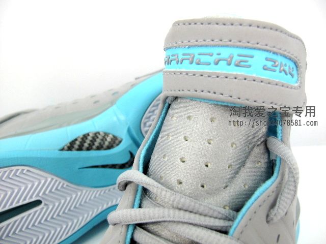 Nike Zoom Huarache 2k4 Wolf Grey Metallic Silver Tide Pool 9