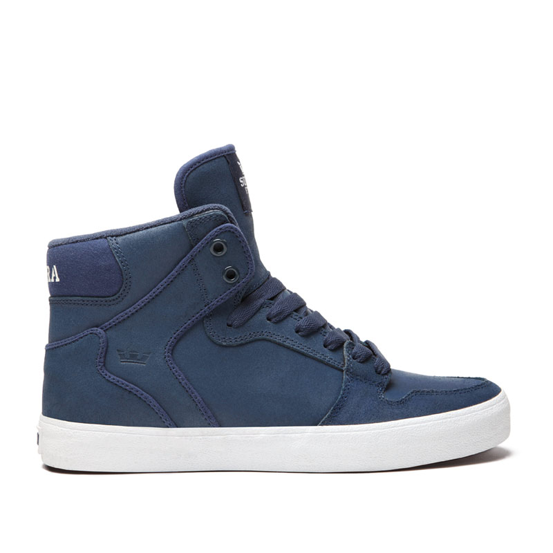 Supra Vaider Mid Waxed Suede Navy 