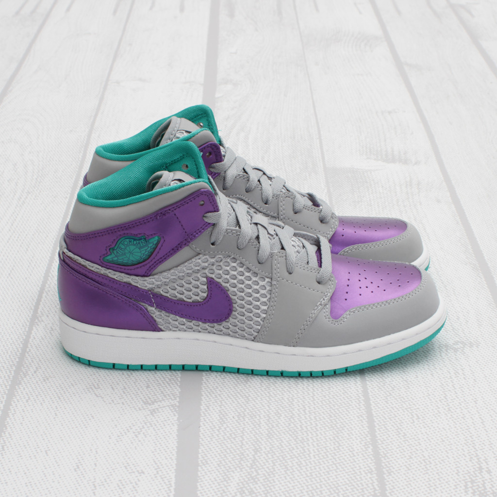 Air Jordan 1 Phat Gs Wolf Grey Ultraviolet New Grreen 1