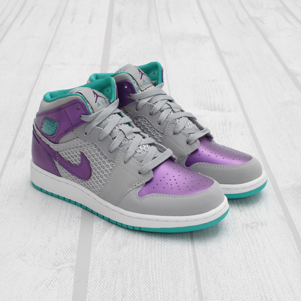 Air Jordan 1 Phat Gs Wolf Grey Ultraviolet New Grreen 2