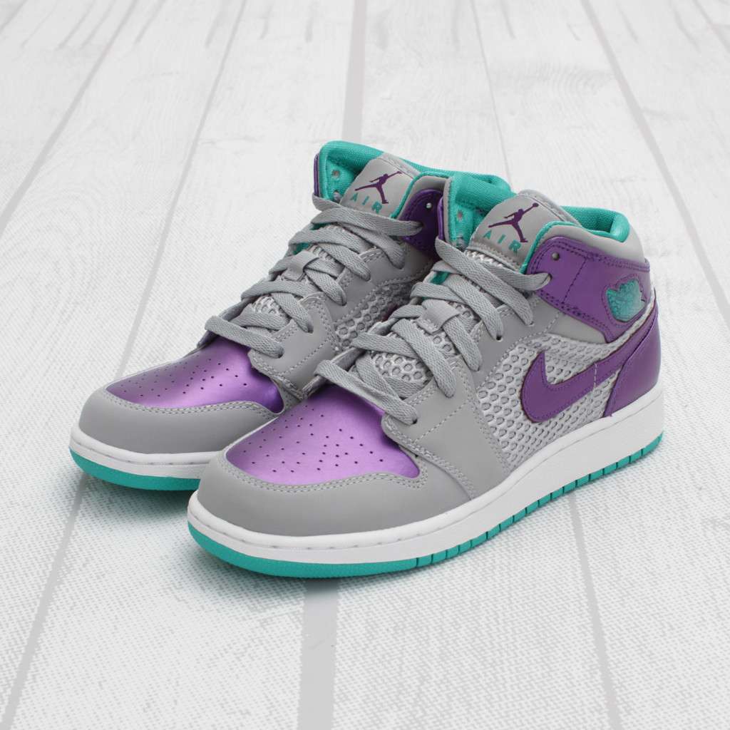 Air Jordan 1 Phat Gs Wolf Grey Ultraviolet New Grreen 4