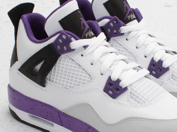 Air Jordan IV GS – White – Ultraviolet – Neutral Grey