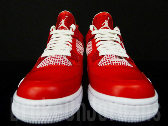 Air Jordan Iv Red White 7