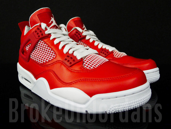 Air Jordan Iv Red White 9