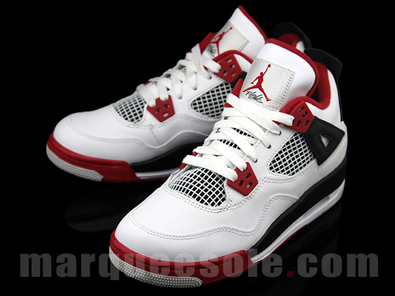 Air Jordan Iv White Red 1