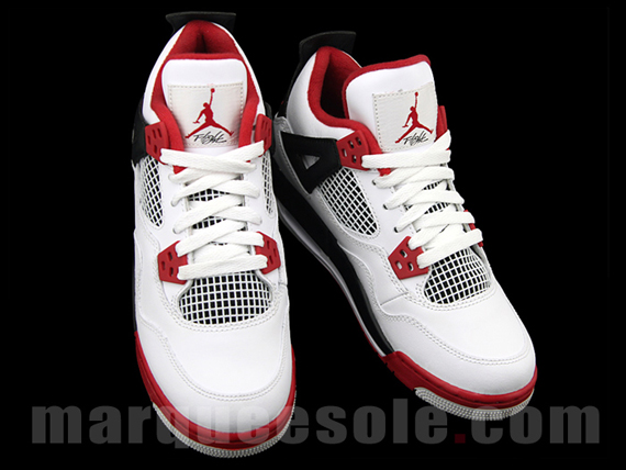 Air Jordan Iv White Red 4