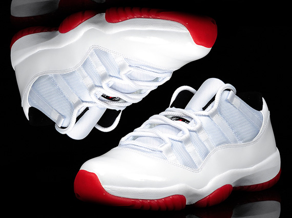 Air Jordan Xi Low White Varsity Red Black Hoopcity