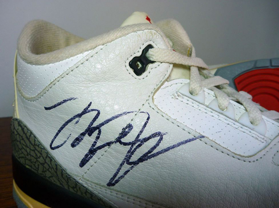 Air Jordan III - Autographed OG 'White/Cement' on eBay