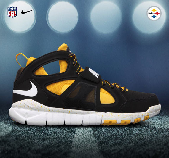 nfl x nike huarache free shield steelers