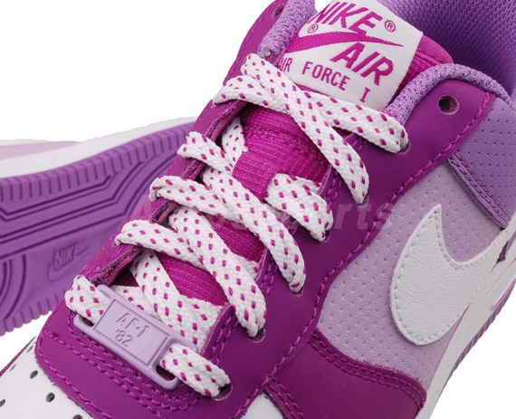 Nike Air Force 1 Low GS - White - Magenta - Violet Pop