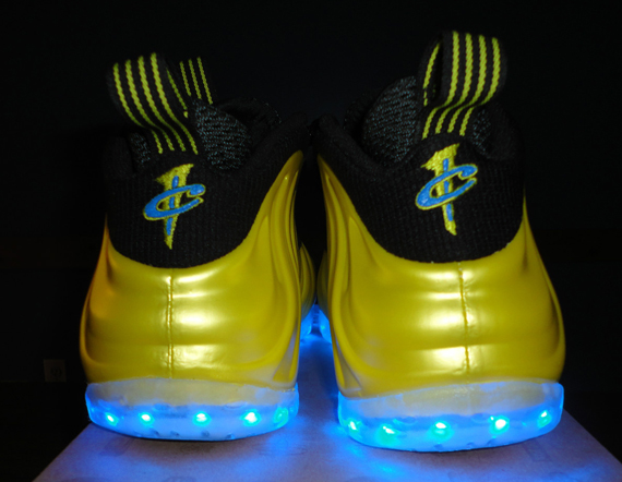 Nike Air Foamposite One ‘Electrolime’ Light-Up Customs – Available on eBay