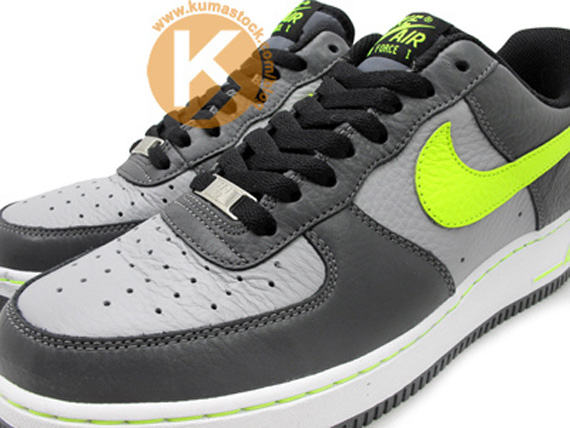 Nike Air Force 1 Low Grey Volt Black 3