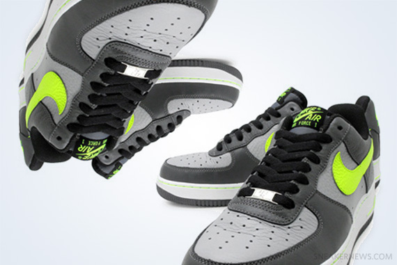 Nike Air Force 1 Low - Grey - Volt - Black