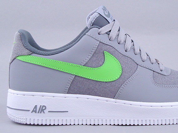 Nike Air Force 1 Low – Wolf Grey – Electric Green