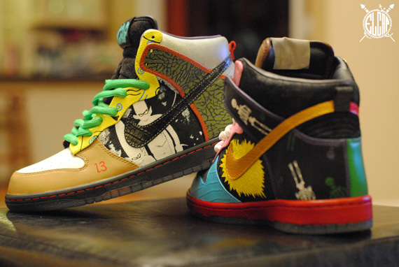 nike sb firuniversity Dunk high what the firuniversity Dunk customs by el cappy 3