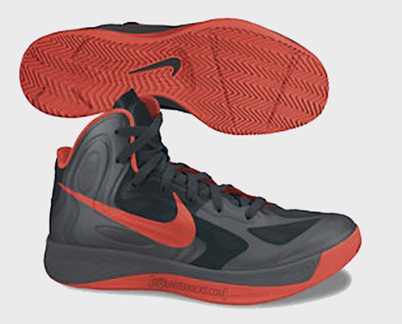 Nike Zoom Hyperfuse 2012 Supreme Dark Grey Black Bright Crimson