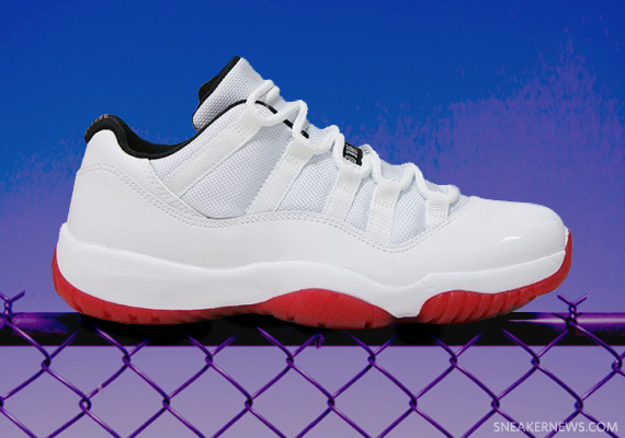 Jordan 11 low red bottom best sale