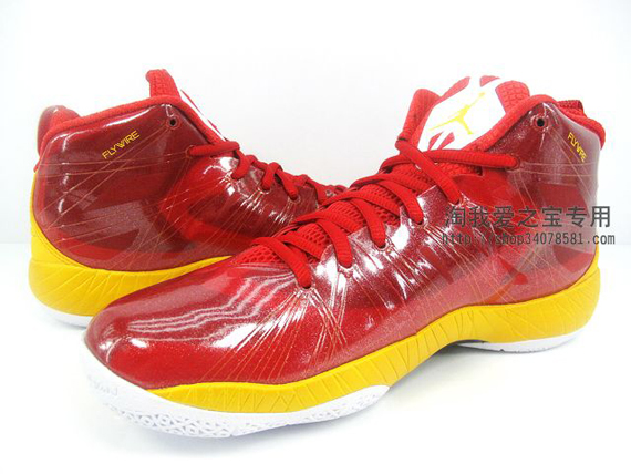 yellow and red jordans