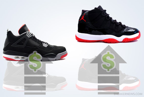 Air Jordan XI + IV ‘Bred’ – Increased Prices For Holiday 2012
