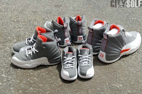 Air Jordan Xii Cool Grey Full Family 5