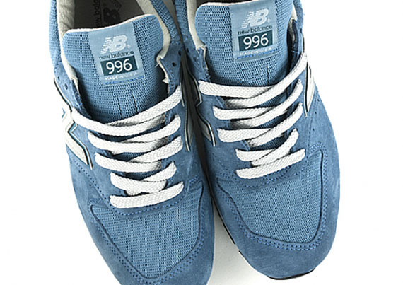 new balance 996 suede & denim sneakers