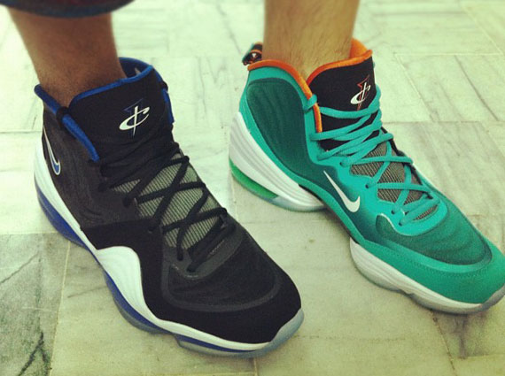 nike air penny v black royal green orange