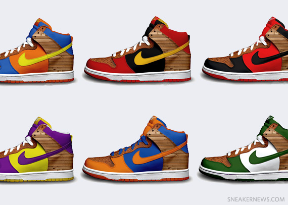 Nike Dunk High ‘Playoff Pack’ Customs By Diversitile