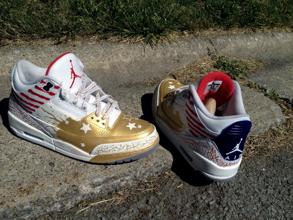 Air Jordan Iii Dave White Customs By De Jesus 01