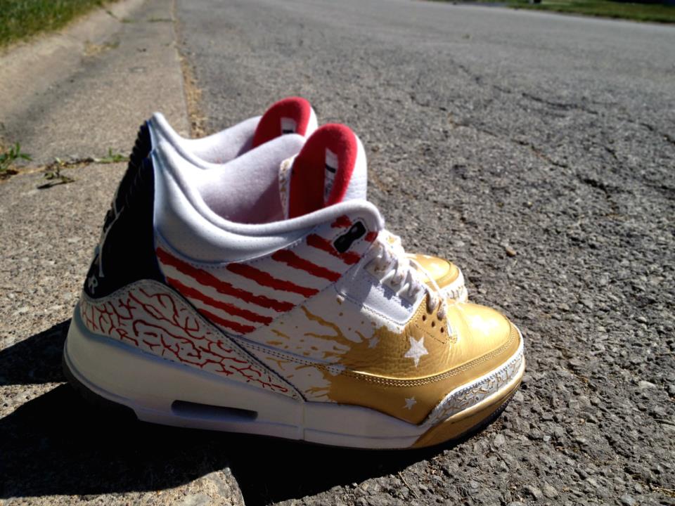 Air Jordan Iii Dave White Customs By De Jesus 08