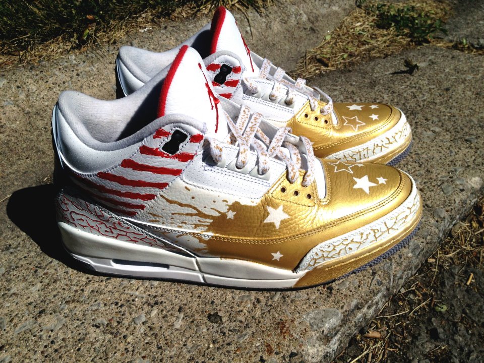Air Jordan Iii Dave White Customs By De Jesus 09